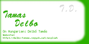tamas delbo business card